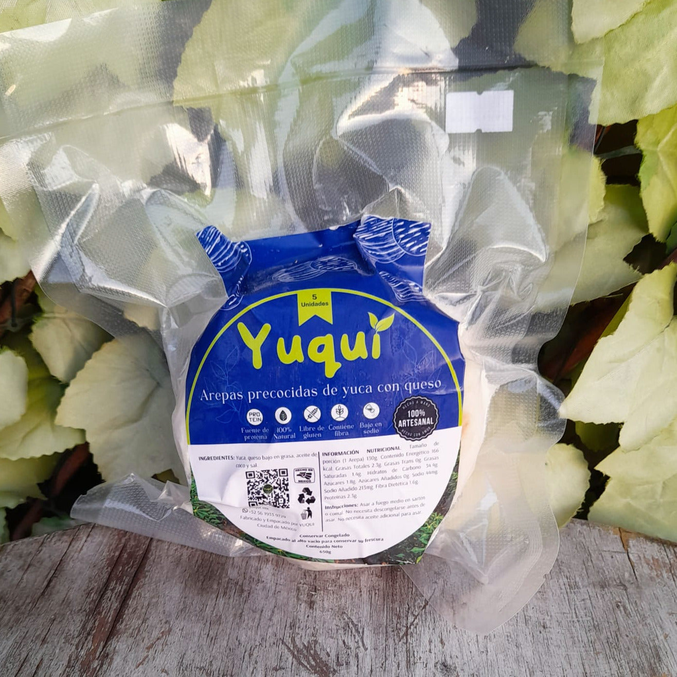 AREPA DE YUCA CON QUESO X 5 UN, YUQUI