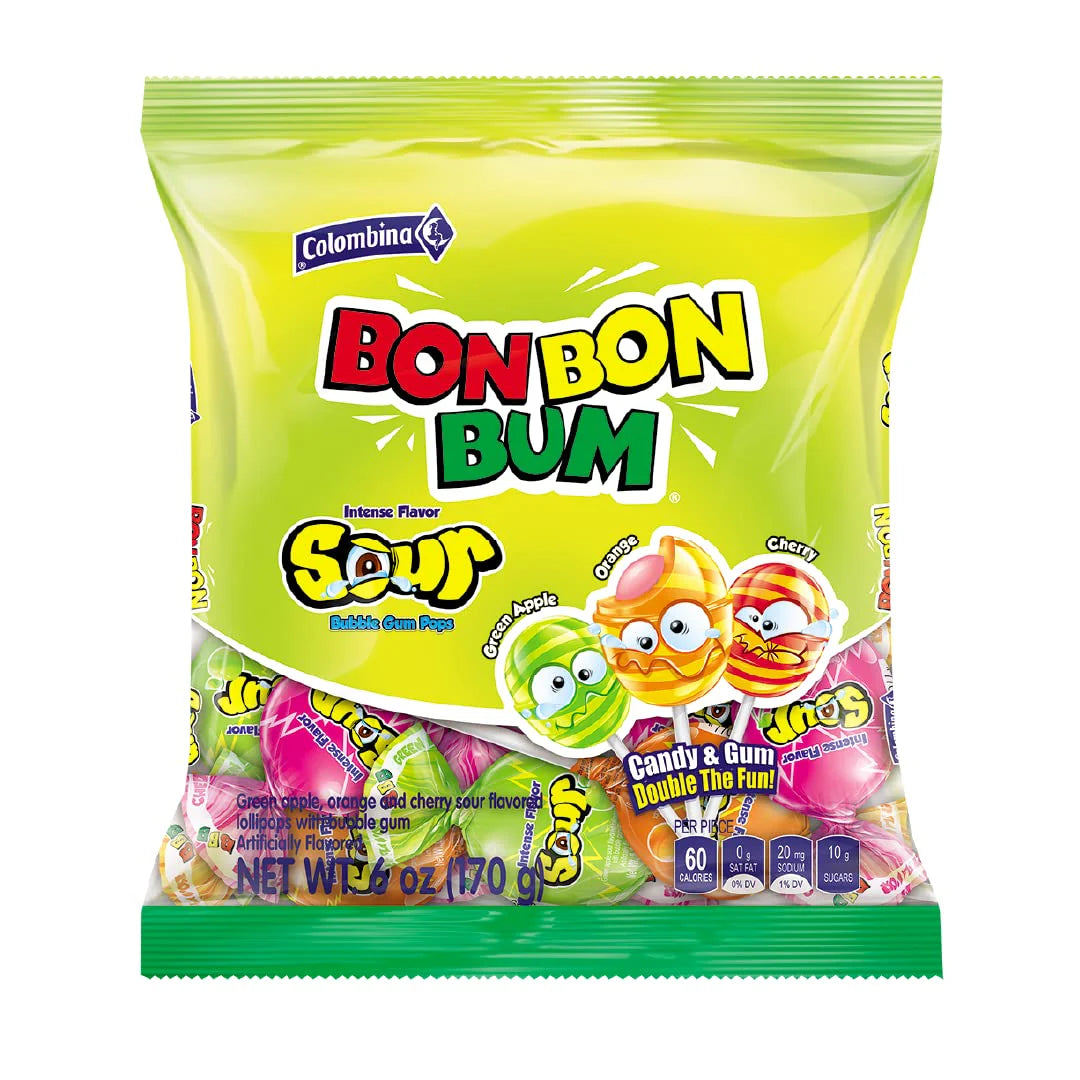 BON BON BUM GUM POPS 170 g